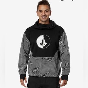 Volcom Black Hydro Riding Hoodie Sz M